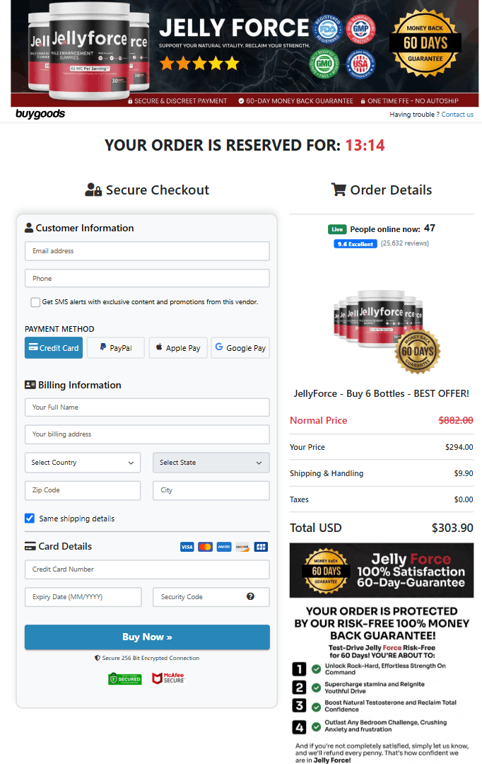 Jelly Force order form